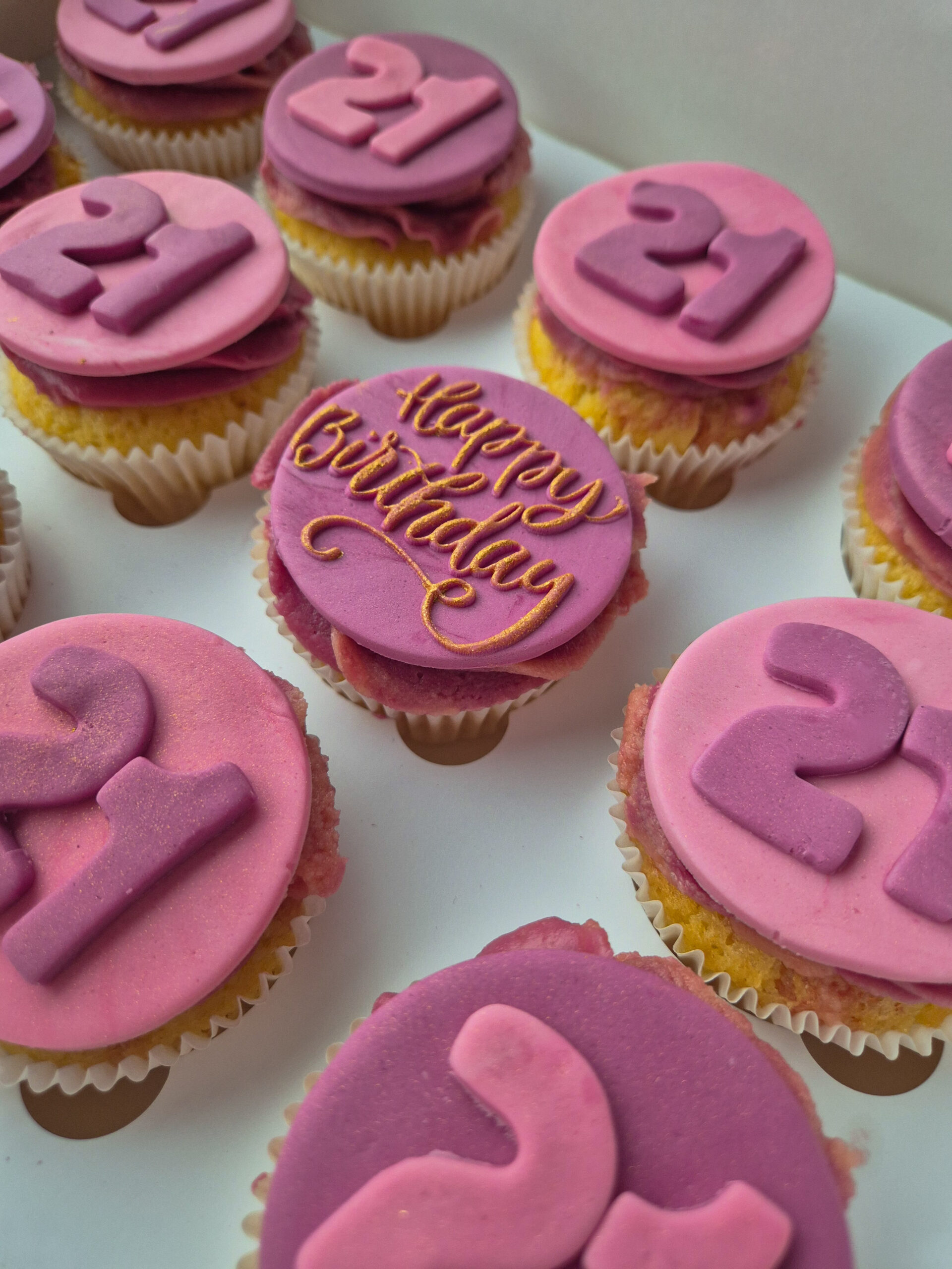 Cupcakes 21 diner paars