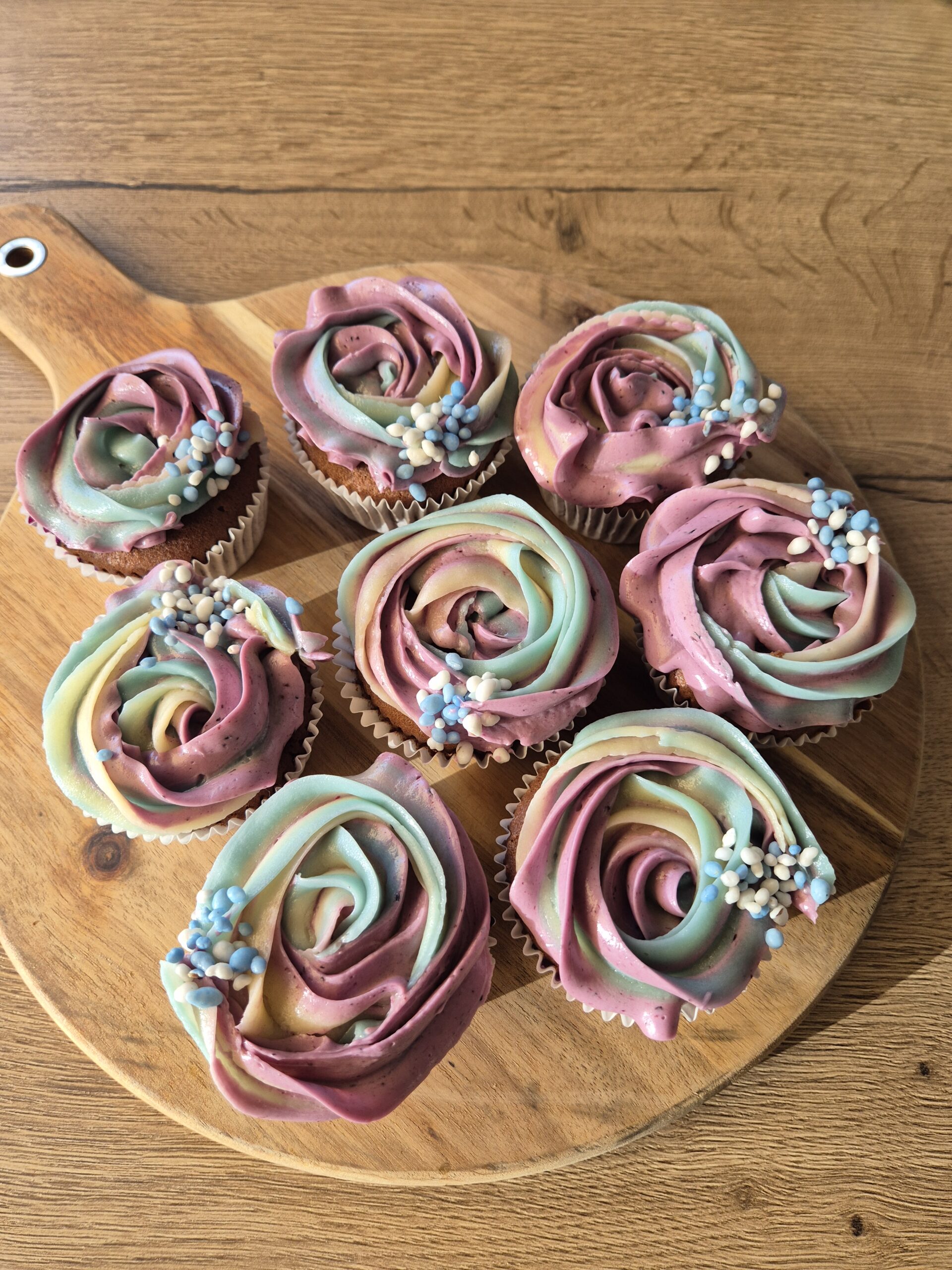 Bosbessen chocolade cupcakes