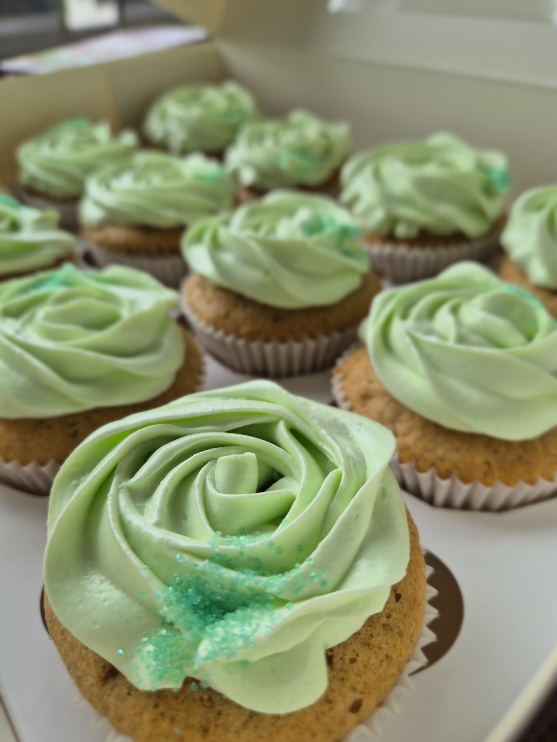 Pandan spekkoek cupcakes