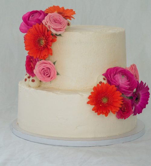 bruidstaart lente bloemen